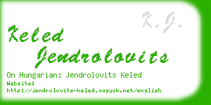 keled jendrolovits business card